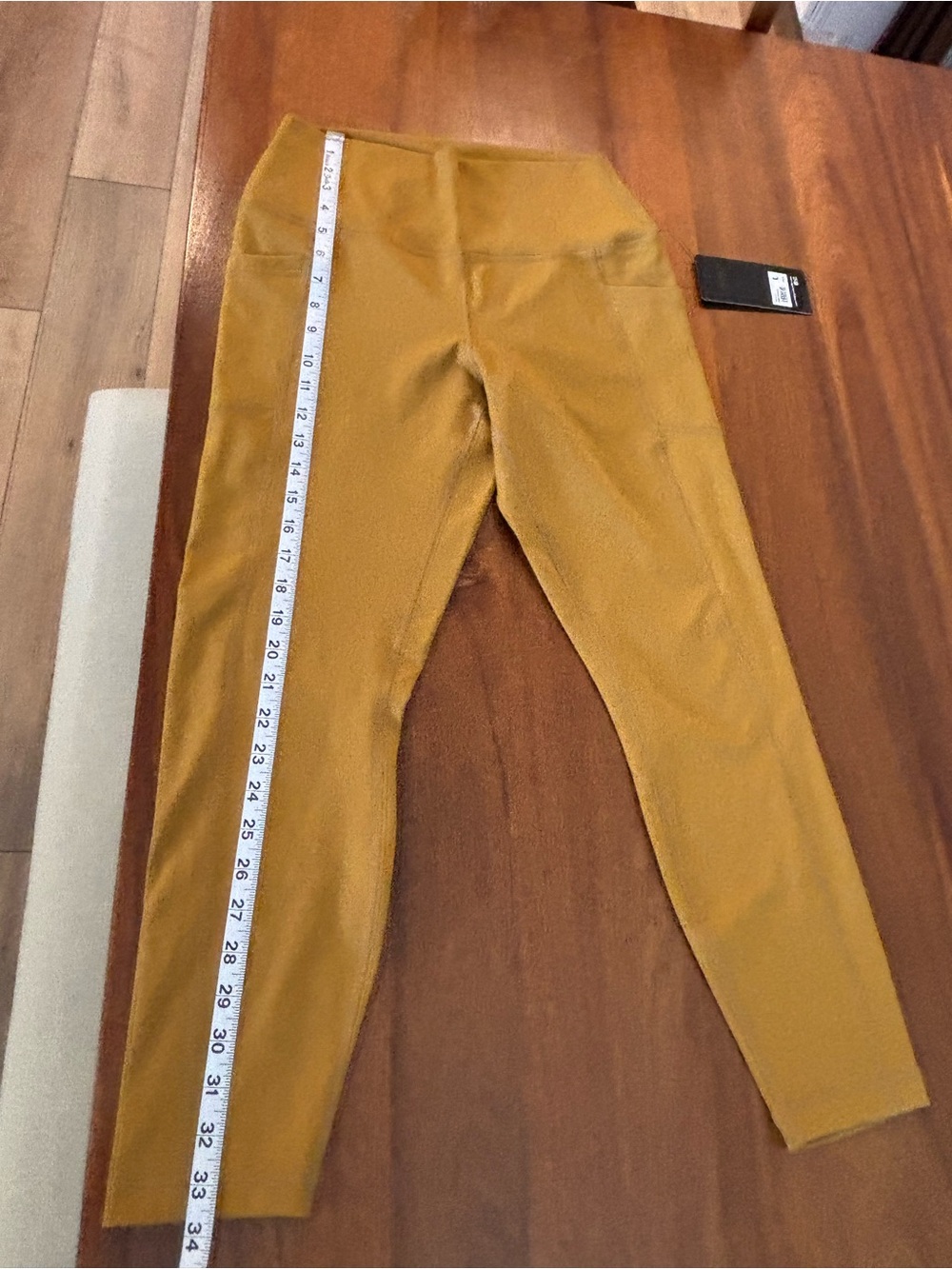 90 Degree by Reflex Women’s Stretch Leggings in Dark Mustard Yellow L